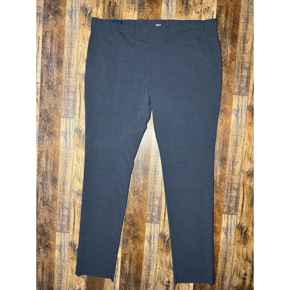 Cole Haan Mens Dress Pants Size 44 Wool Blend Stretch Flat Front‎ Gray